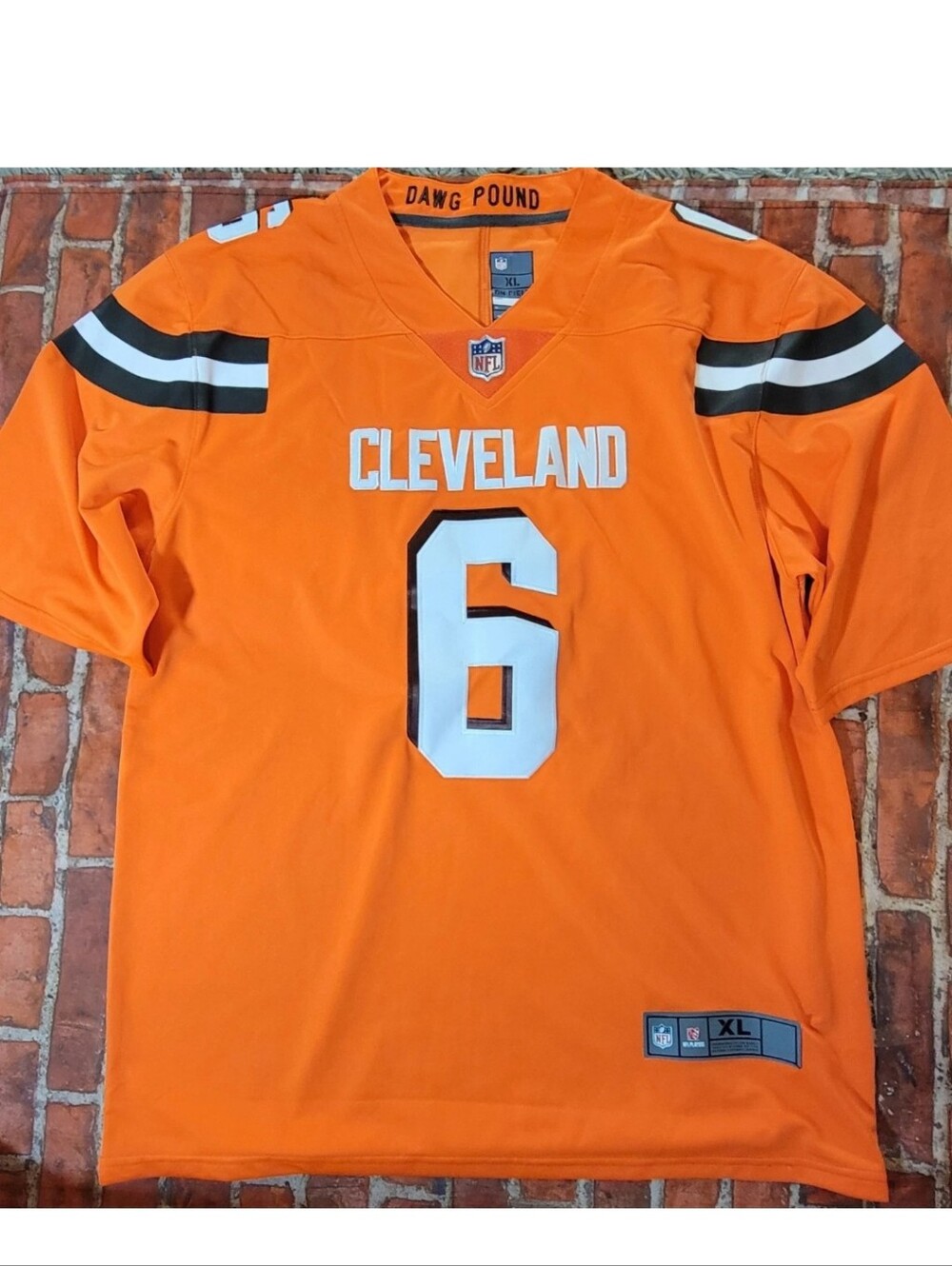 Men's Nike Cleveland Browns Baker Mayfield #6 Jersey - Orange  XL - "Dawg Pound"